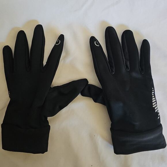 unknown Accessories - Fleece lined grip gloves for running football touch screen fingertip adult large